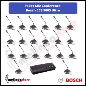 Paket Mic Conference System Kabel Bosch CCS900S Ultro | 20 Mic | 2 Chairman 18 Delegate